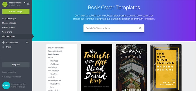 canva ecover template