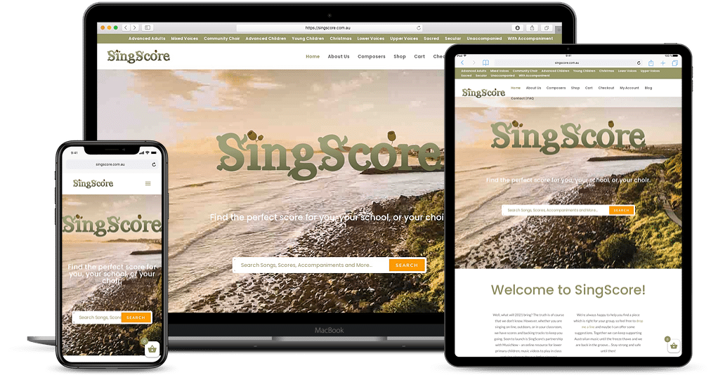 Singscore responsive ecommerce website build