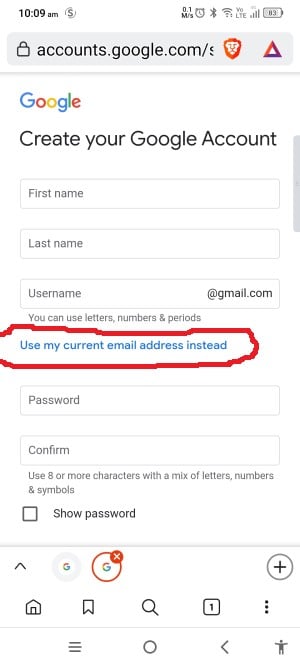 use current email
